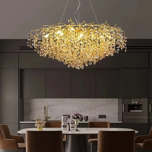 Lustre Marocain en Verre Cristallin Champ 60-80cm Élégant Salon