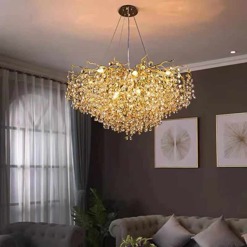 Lustre Marocain en Verre Cristallin Champ 60-80cm Élégant Salon