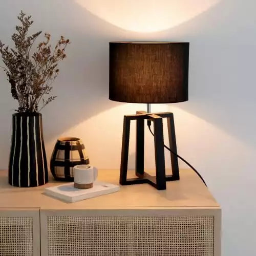 Lampe de Table Noire "Najma" au Design Contemporain