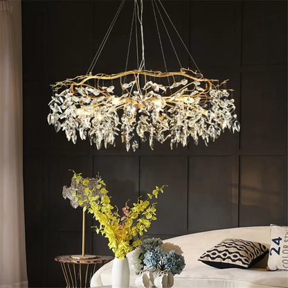Lustre Opale Marocain Doré Verre Cristallin Élégant 80cm