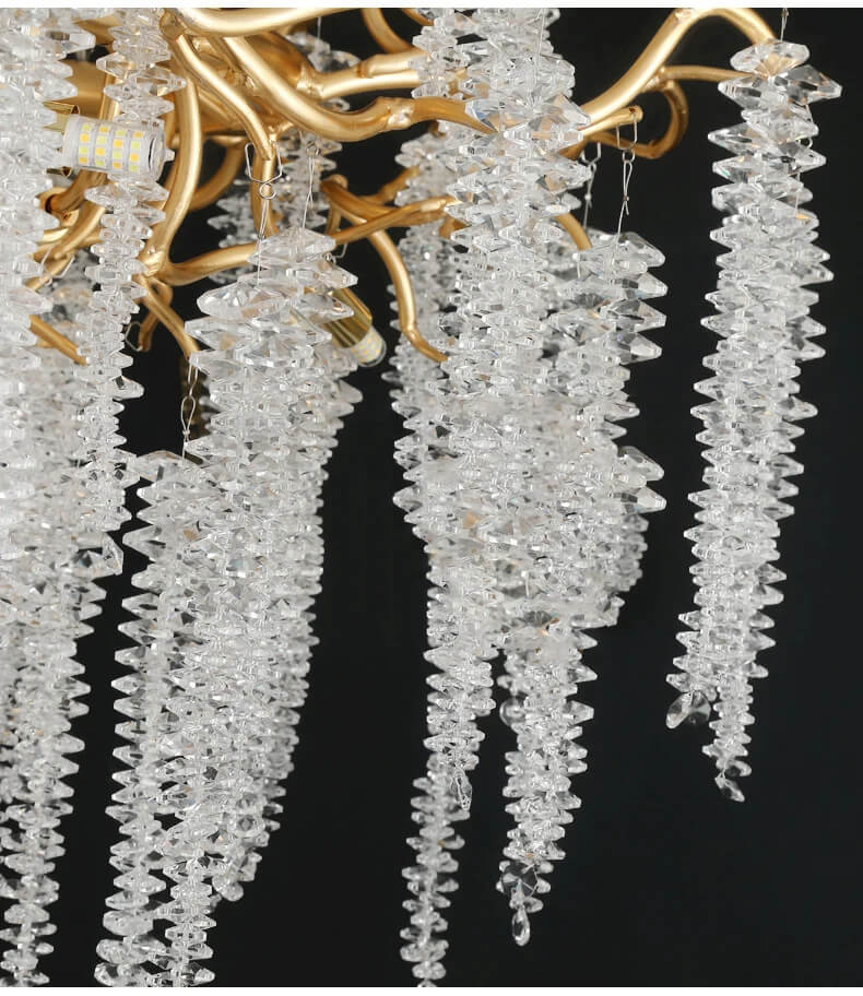 Lustre Cristal 80cm Élégant pour Salon Marocain Traditionnel Design Maroc