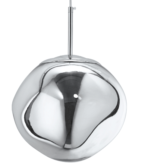 Suspension Métallique Grise Effet Miroir Élégante Maroc