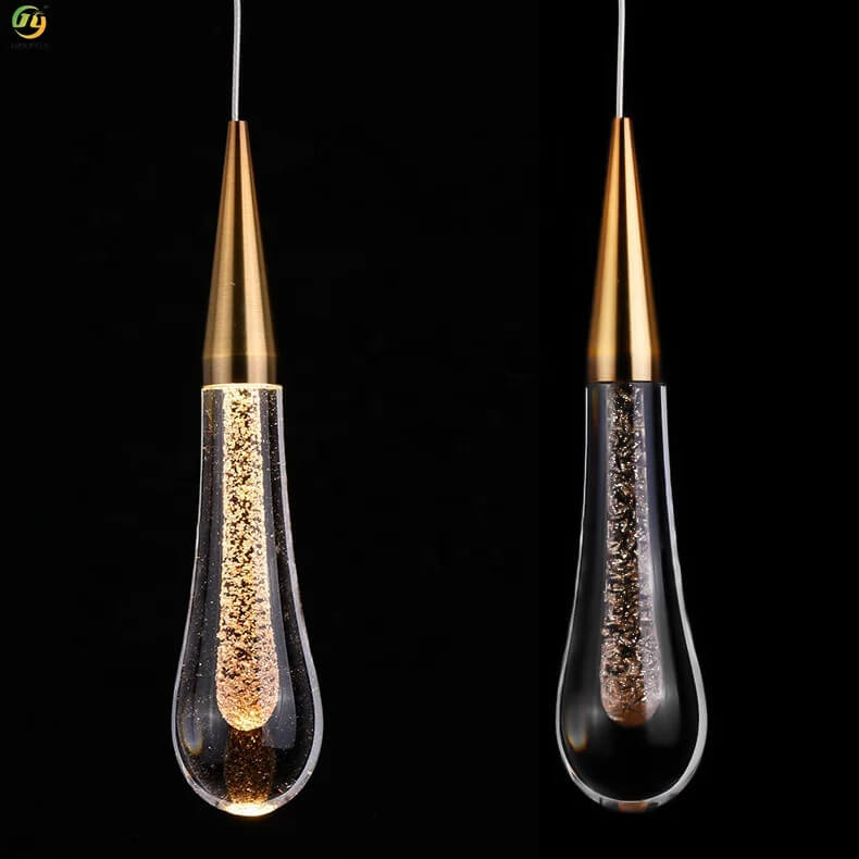Suspension en Verre Tea Drop Élégante Forme Goutte pour Intérieur