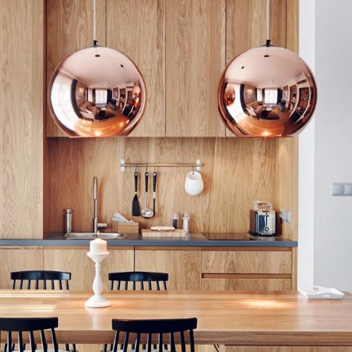 Suspension Luminaire en Cuivre Design Élégant Moderne et Raffiné
